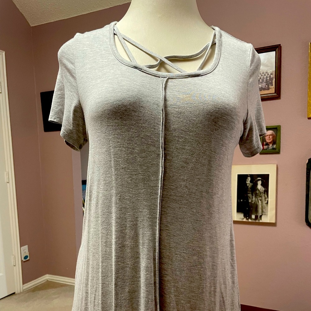 COPY - COPY - Terre Bleue Womens Caged Neck Sharkbite Hem Top